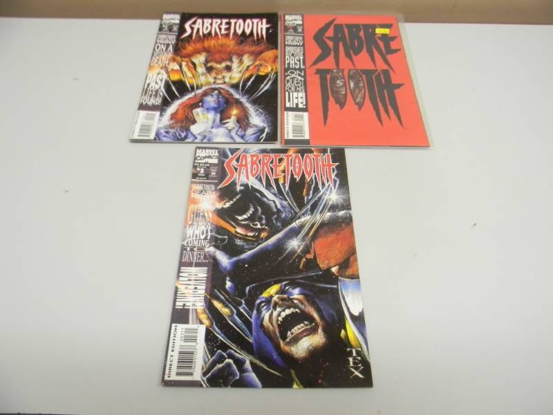 VINTAGE MARVEL COMICS SABERTOOTH, 3 - NICE VERY COOL - SEE PICTURES