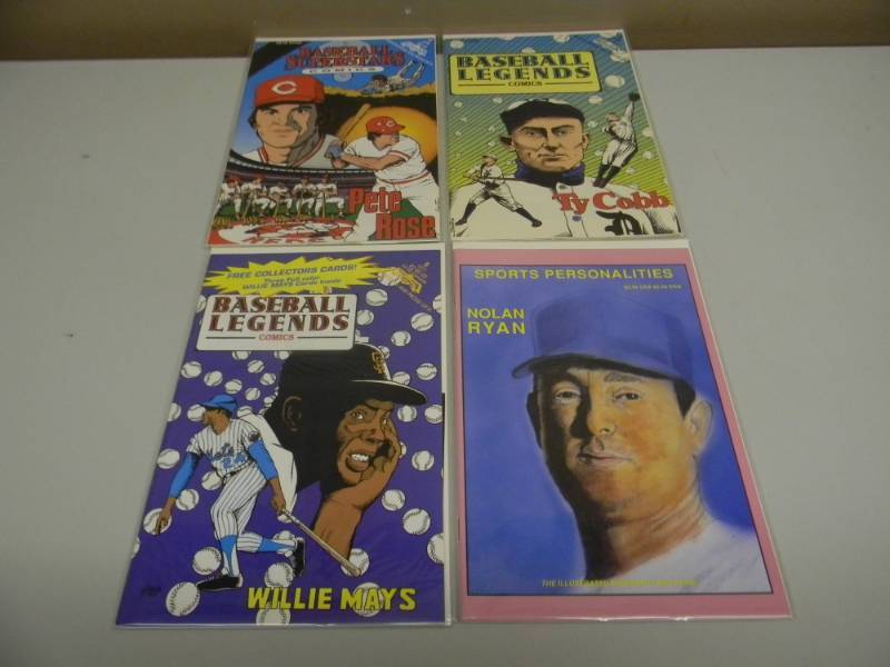 VINTAGE LEGENDS COMICS T.COBB 1 - W.MAYS 1 - P.ROSE 1 - N.RYAN 1 - NICE VERY COOL - SEE PICTURES