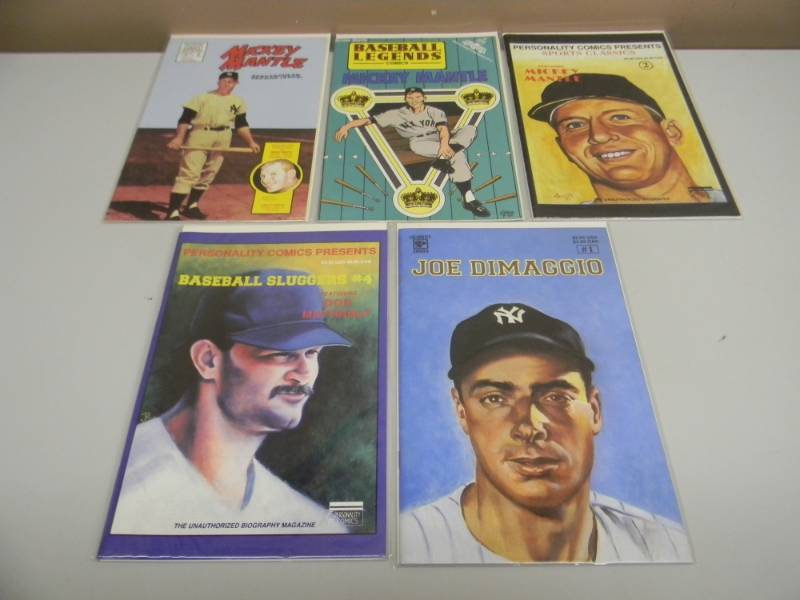 VINTAGE LEGENDS COMICS (YANKEES) M.MANTLE 3 - J.DIMAGGIO 1 - D.MATTINGLY 1 - NICE VERY COOL - SEE PICTURES