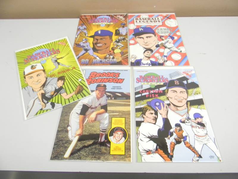 VINTAGE LEGENDS COMICS S.KOUFAX 1 - B.JACKSON 1 - C.FISK 1 - B.ROBINSON 1 - C.RIPKEN JR 1 - NICE VERY COOL - SEE PICTURES