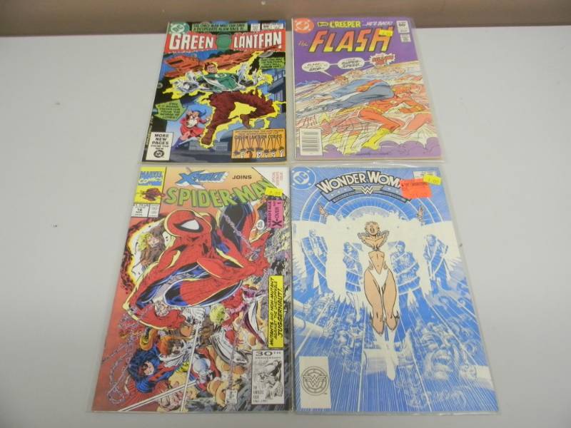 VINTAGE DC COMICS SPIDERMAN - WONDERWOMAN - GREEN LANTERN - FLASH - NICE VERY COOL - SEE PICTURES