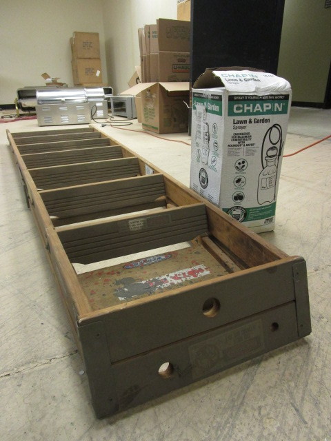 WOODEN LADDER AND CHEMICAL SPRAYER