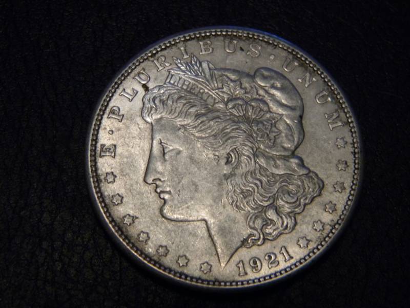 lot 10 image: 1921 S Morgan Silver Dollar