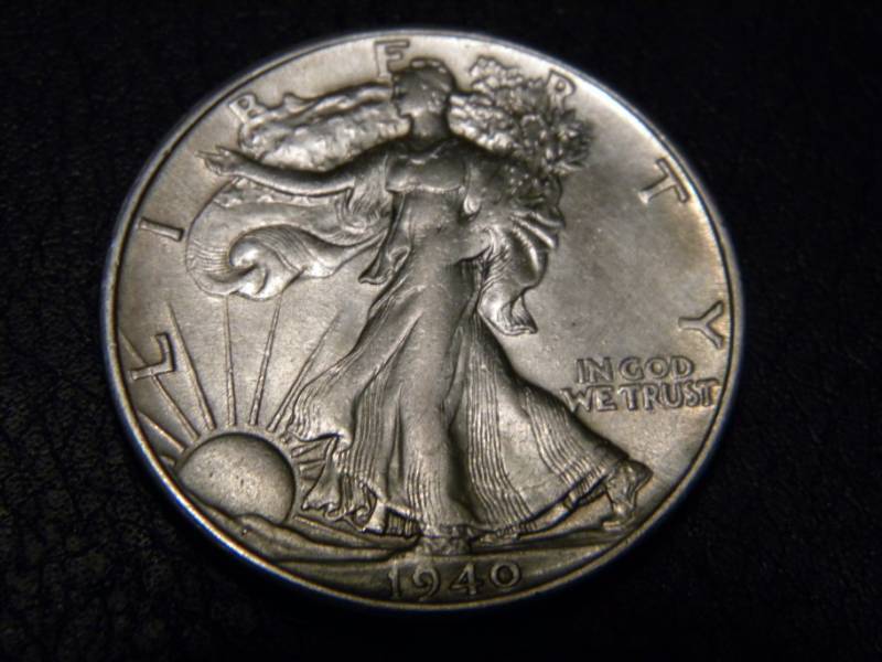 lot 29 image: 1940 S Walking Liberty Silver Half Dollar