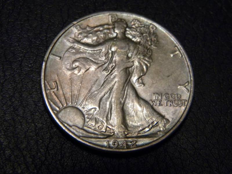 lot 30 image: 1942 D Walking Liberty Silver Half Dollar