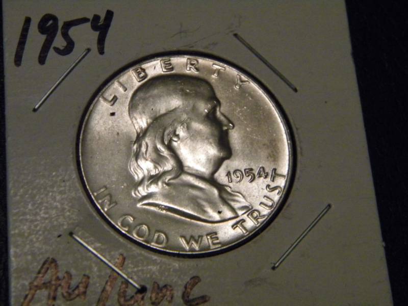 lot 33 image: 1954 Franklin Silver Half Dollar
