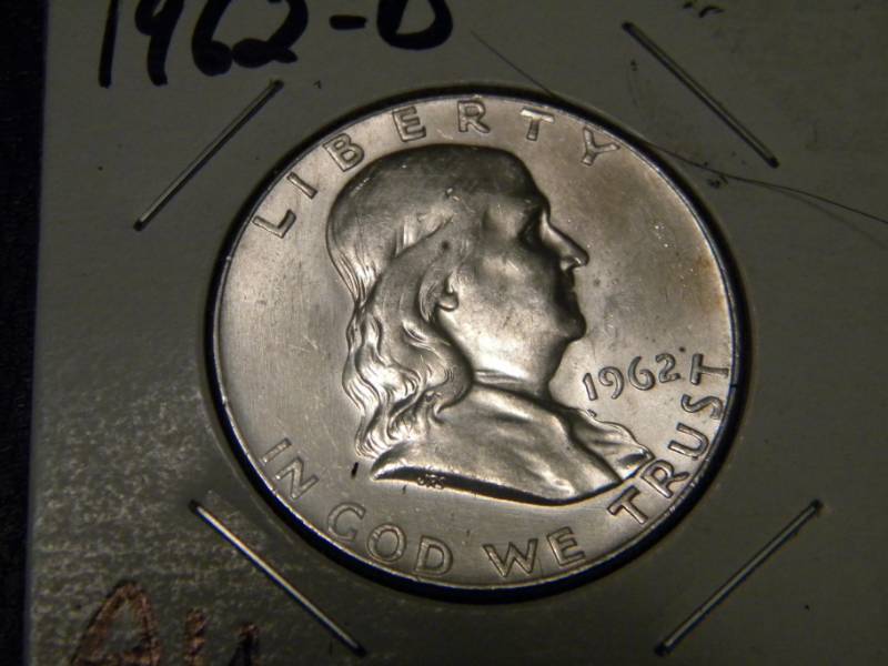 lot 35 image: 1962 D Franklin Silver Half Dollar