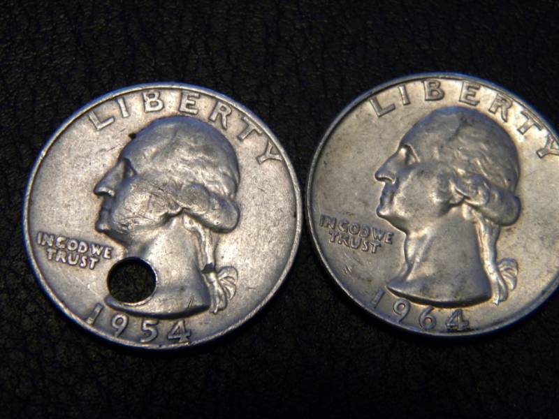 lot 50 image: 1954 D & 1964 Washington Silver Quarters