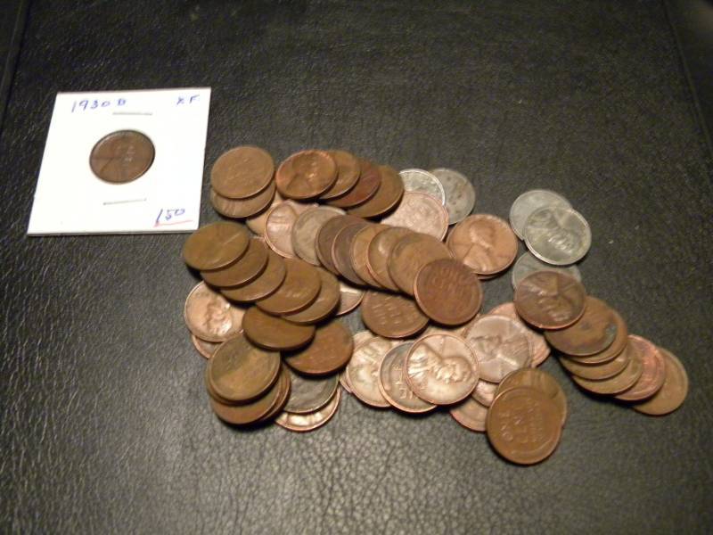 lot 78 image: 60 Wheat Back Pennies