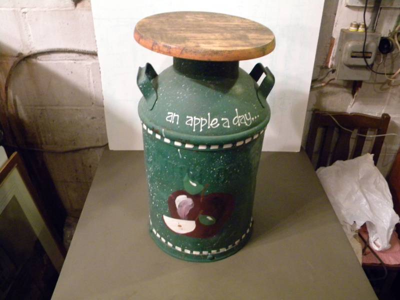 lot 130 image: Milk Can ChairStand