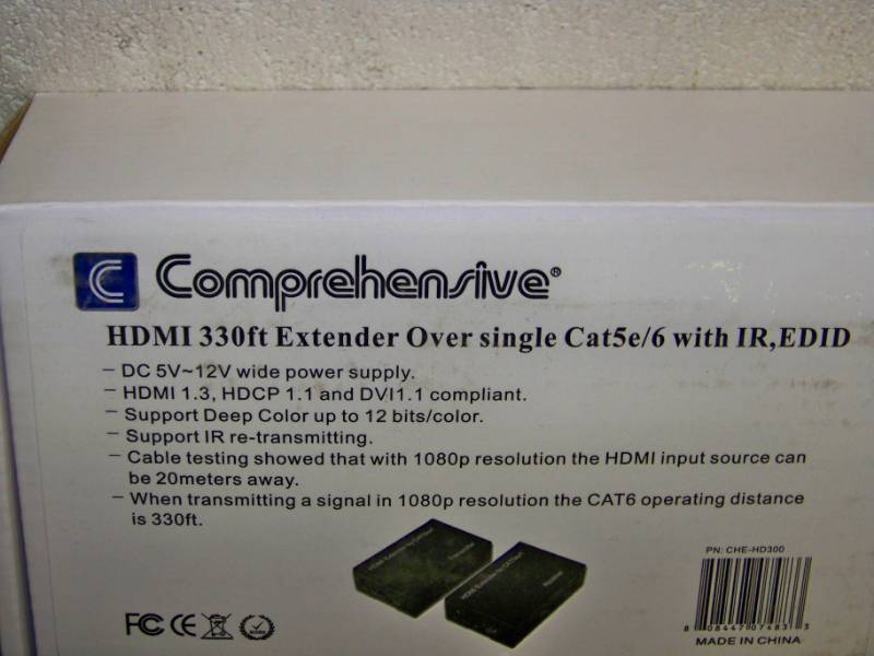 lot 91 image: (1) Comprehensive, HDMI Extender Over Single Cat5e6 and (2) C2G, HDMI Over Dual Cat5 Units - in Original Boxes