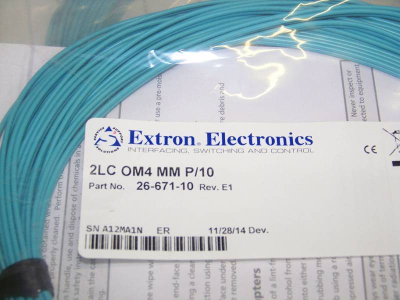 lot 86 image: Extron Electronics and Black Box, Fiber-Optic Cables - NEW in Original Packaging