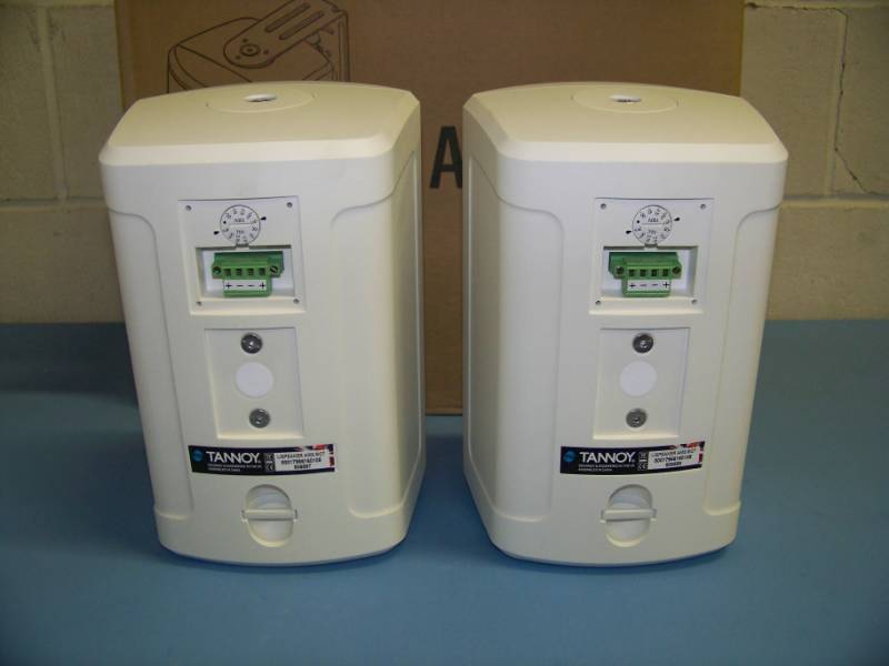 lot 34 image: (2) Tannoy, 200-Watt, All Weather (Indoor  Outdoor) Loudspeakers  Speakers