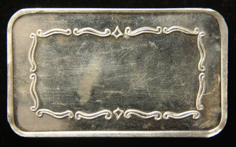 5 TROY OZ. .999 FINE SILVER BAR COVERED WAGON DESIGN