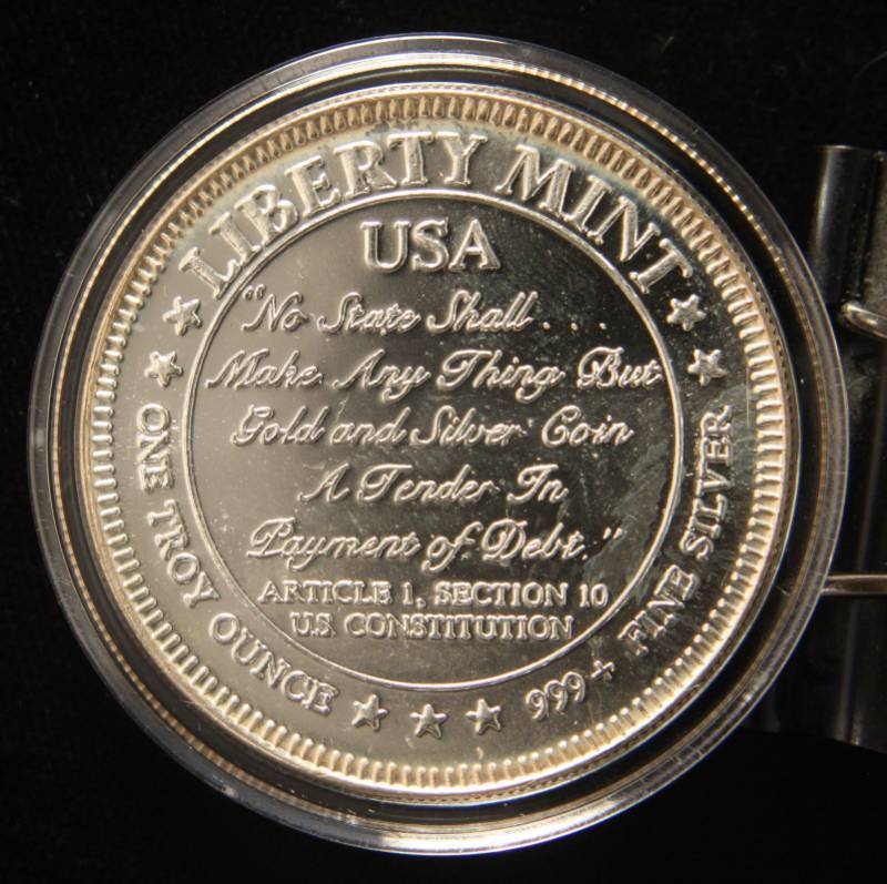 1 TROY OZ. .999 FINE SILVER LIBERTY NO STATE SHALL IN AIRTITE