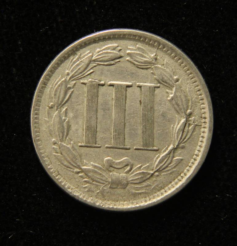 1866 US THREE CENT NICKEL