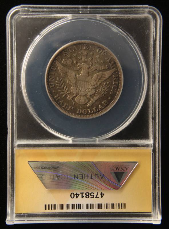 1912-S BARBER HALF DOLLAR VF30 ANACS