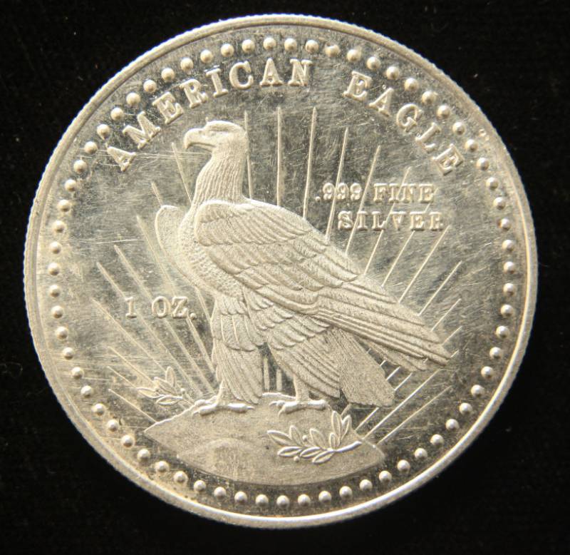 1 TROY OZ. .999 FINE SILVER EAGLE REVERSE