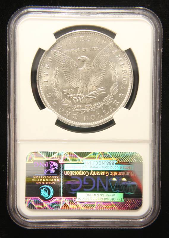 1896 MORGAN SILVER DOLLAR MS63 NGC