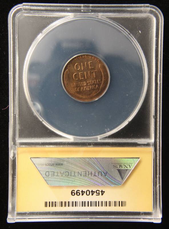 1933 US WHEAT CENT MS63RB ANACS