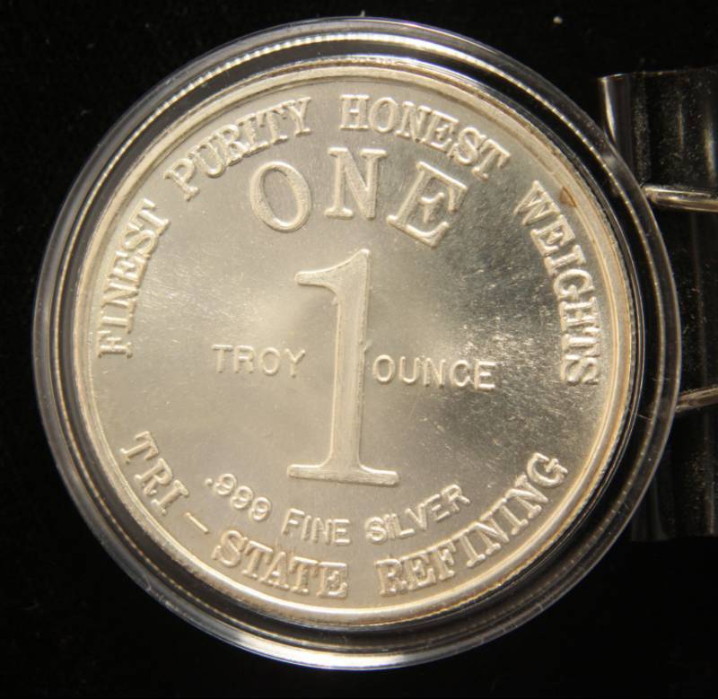 1 TROY OZ. .999 FINE SILVER EAGLE-BELL TRADE UNIT IN AIRTITE