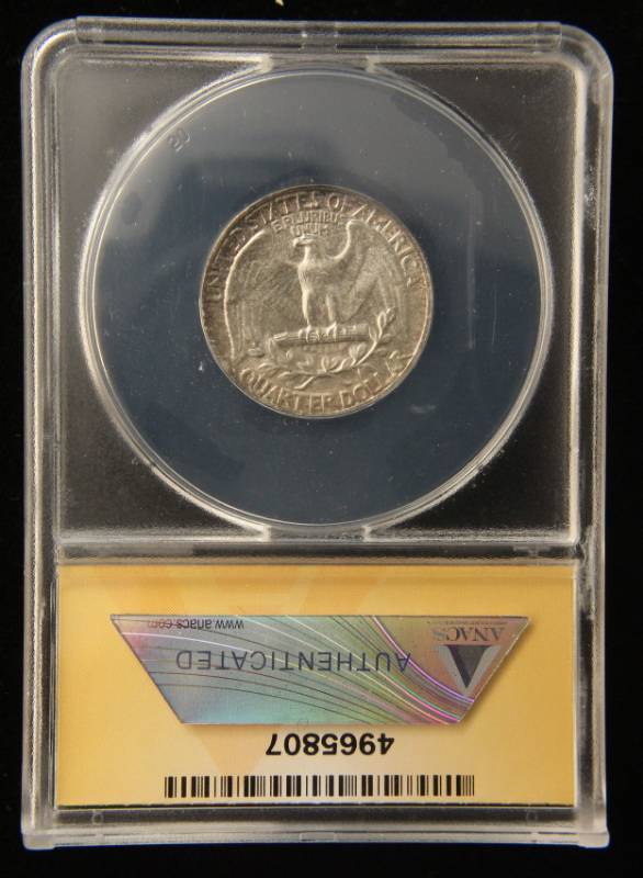 1950 WASHINGTON SILVER QUARTER MS65 ANACS
