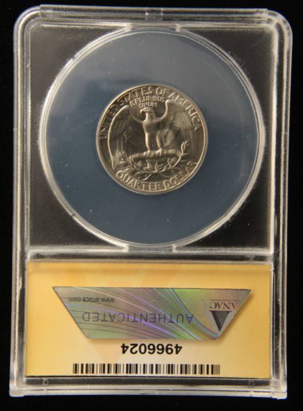 1965 SMS WASHINGTON QUARTER MS67 ANACS HIGH GRADE COIN