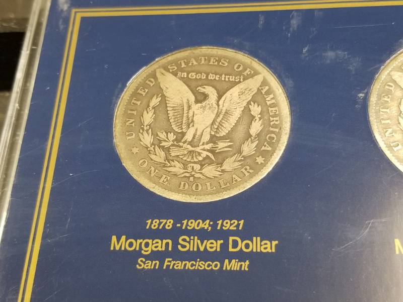 4 US MORGAN SILVER DOLLARS - US BRANCH MINT SET P-S-D-O