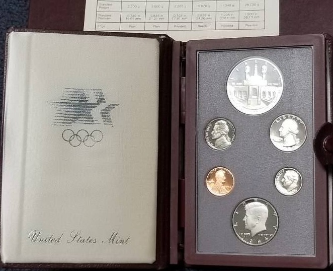 1984 SILVER OLYMPIC PRESTIGE SET AS PICTURED