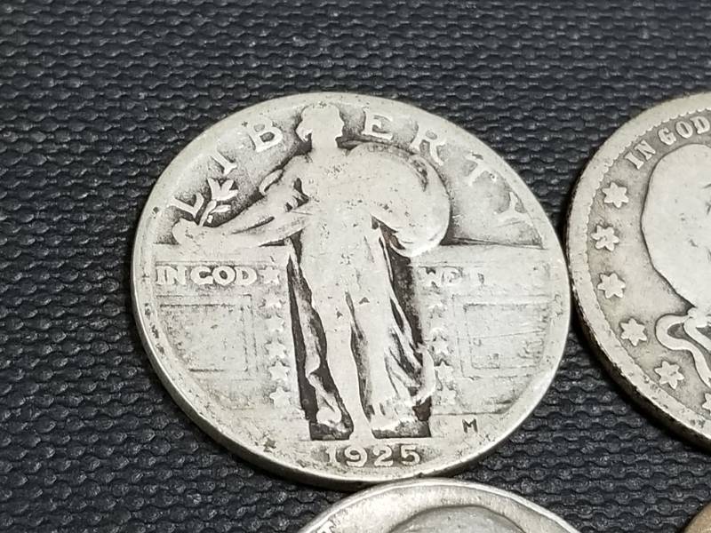 4 COINS 1911 1925 25C, 1939 5C, 1859 INDIAN HEAD CENT