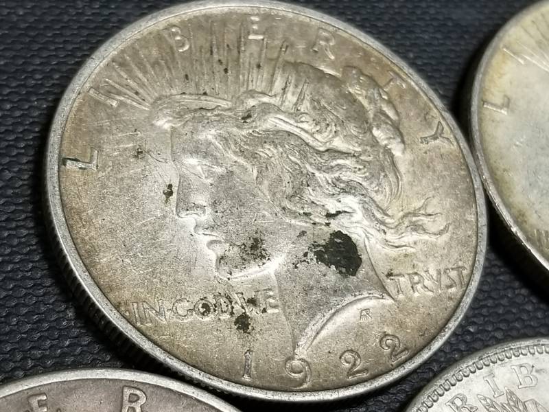 GROUP OF 6 US SILVER DOLLARS AS PICTURED