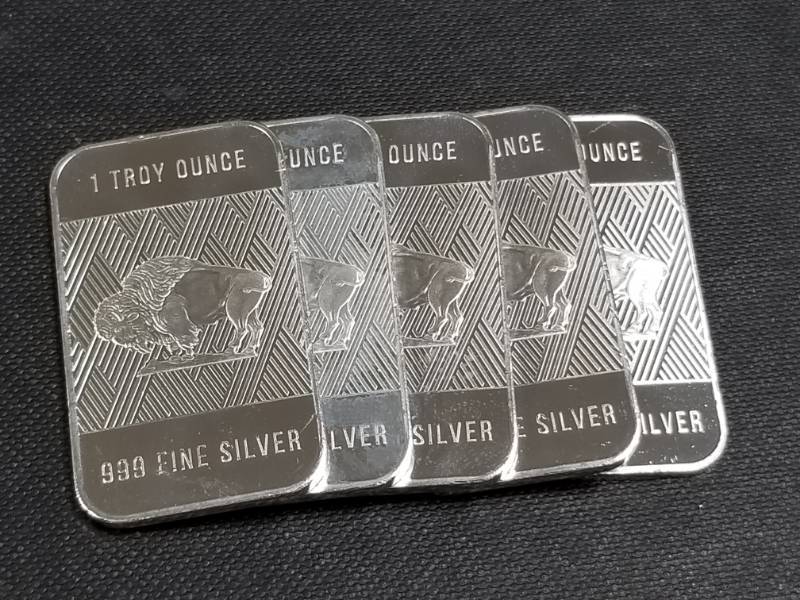 5 TROY OUNCES .999 FINE SILVER AS PICTURED