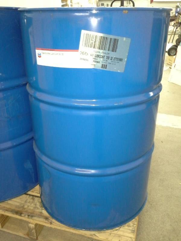 lot 6 image: One - 55 Gallon Drum Chevron Way Lubricant ISO 32 Industrial Oil