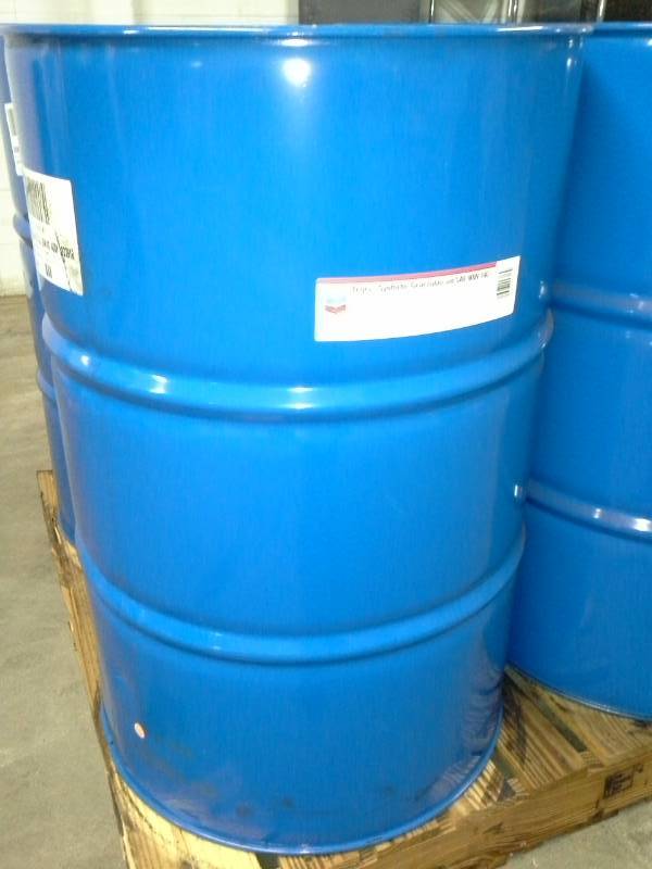 lot 16 image: One Drum Chevron Tegra Synthetic Gear Lubricant SAE 80W-140