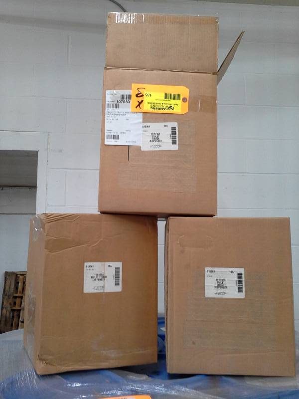 lot 1135 image: Three Protector Tec 1355 Toilet Paper Dispensers