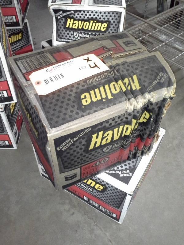 lot 112 image: 4 Cases of Havoline SAE 40 Motor Oil
