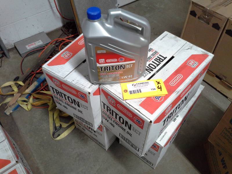 lot 150 image: 4 Cases of KendallConocco Phillips Triton Full Synthetic 5W-40 Diesel Engine Oil
