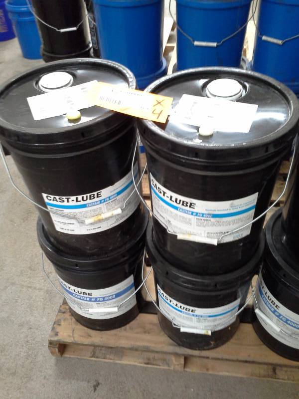 lot 169 image: 4 - 5 Gallon Pails of Castair Cast-Lube Synthetic Air Compressor Oil (Screw Compressor Oil)