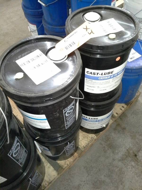 lot 171 image: 4 - 5 Gallon Pails of Castair Cast-Lube Synthetic Air Compressor Oil (Screw Compressor Oil)