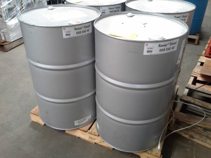 lot 185 image: Two - 55 Gallons Drums of Phillips 66 (P66) Ramar Diesel XDO SAE 40