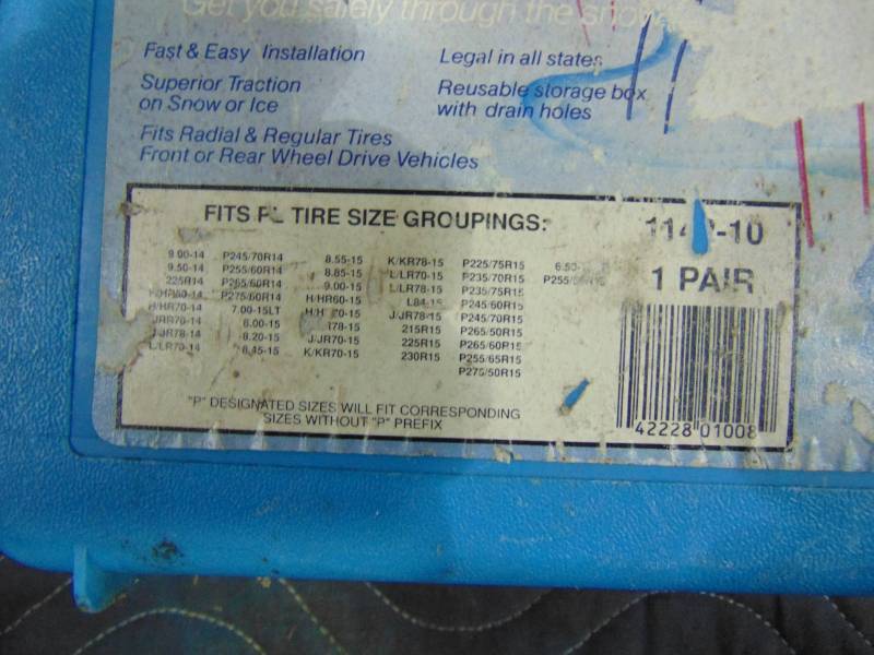 lot 75 image: Set of Tire Chains