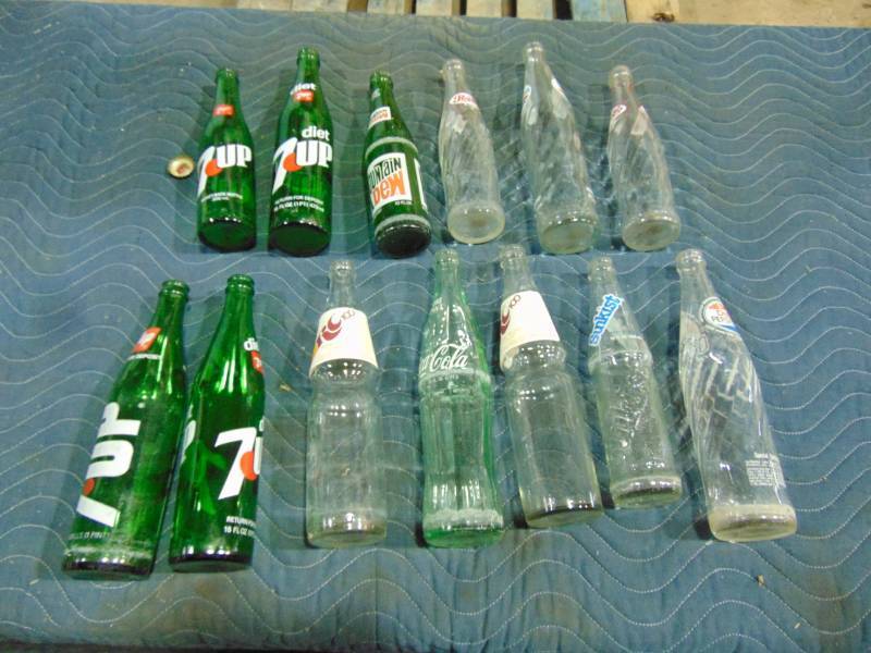 lot 99 image: Lot of Collectible Glass Pop Bottles