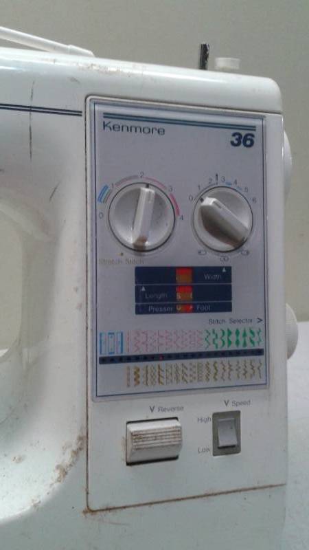 lot 18 image: Kenmore 36 Sewing Machine, Used, Non Working, As Is For Parts