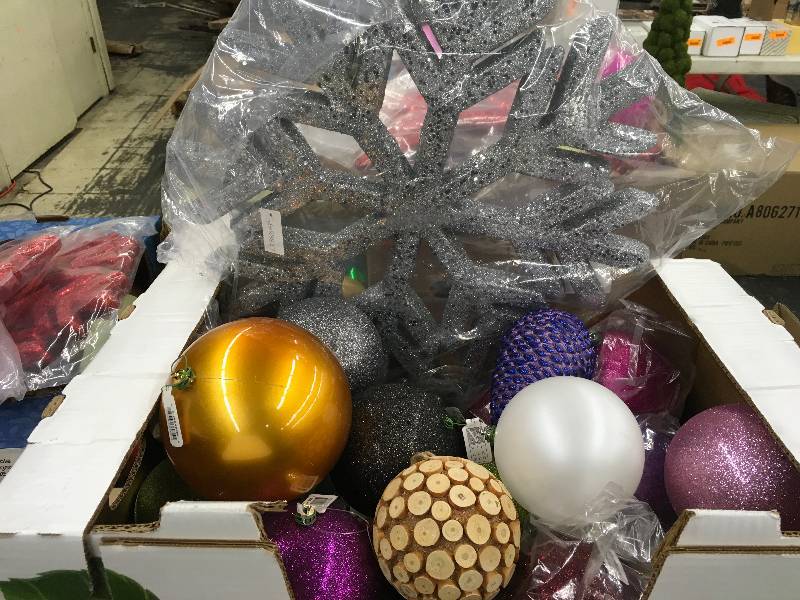 Box of Misc Sized Ornaments
