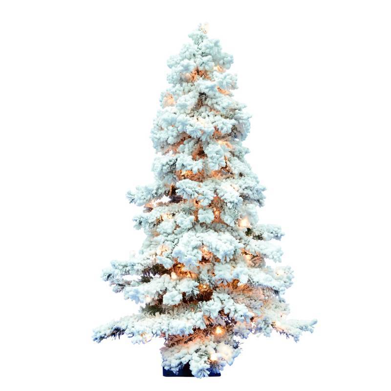 Vickerman 7 X 47 Flocked Spruce DuraL 400CL 886T Christmas Tree