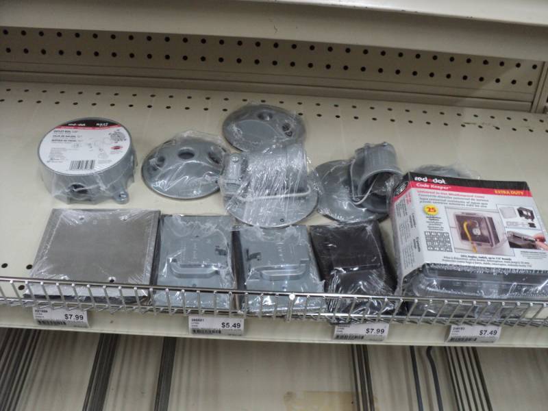Electrical  lot of box outlets, an...