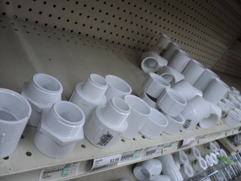 Plumbing  PVC couplings, elbows, a...