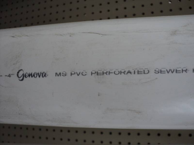 1 PVC Perforated Sewer  Pipe one i...