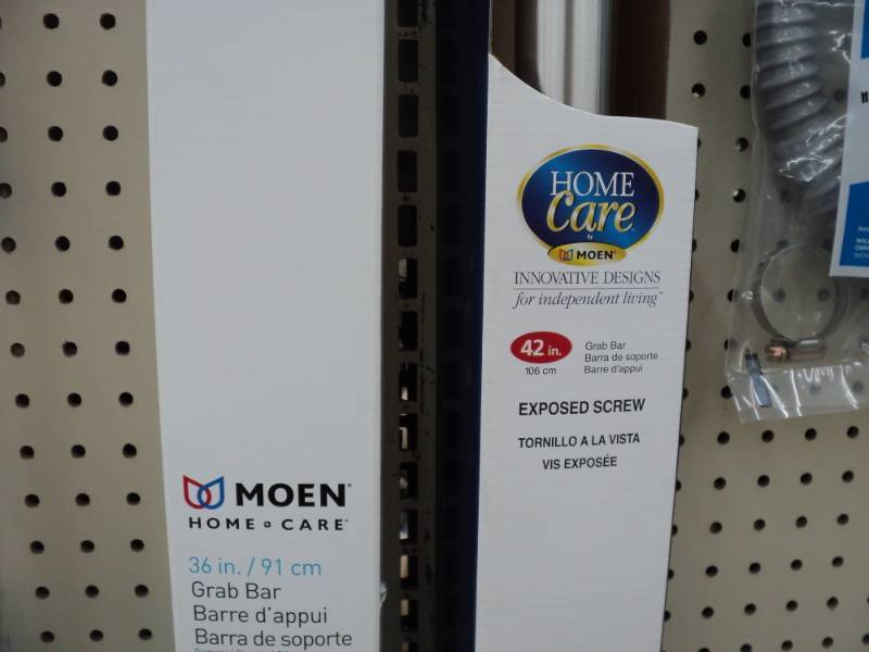 2 Restroom safety grab bars...
