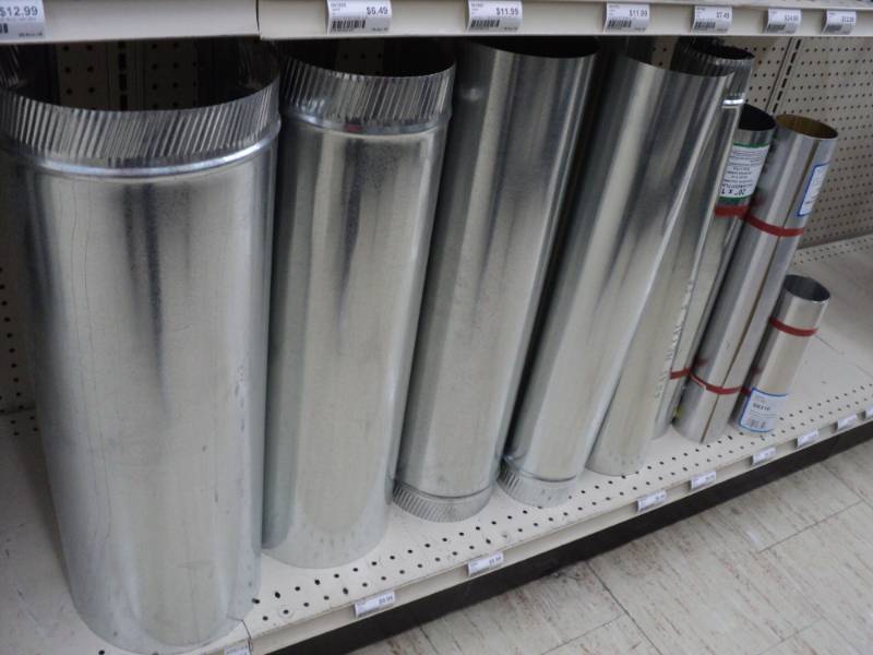 Lot of galvanized flashing and pipe...